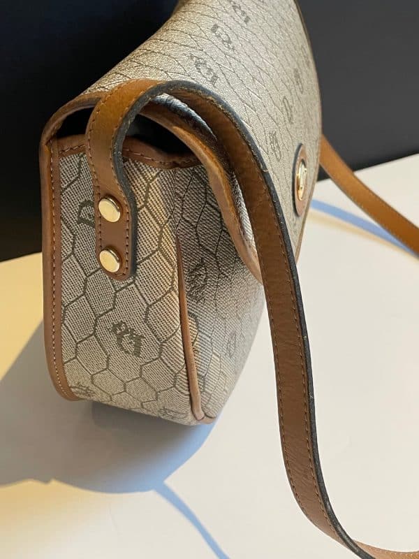 christian dior vintage bobby dior monogram honeycomb shoulder bag c.1990s