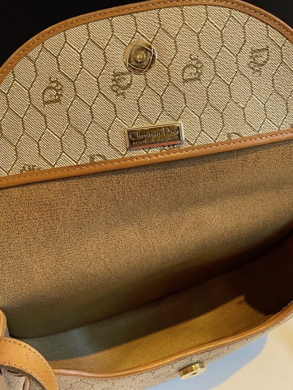 christian dior vintage bobby dior monogram honeycomb shoulder bag c.1990s