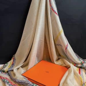 hermÈs robe du soir etole stole rectangle by florence manlik w/box