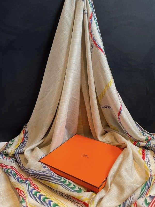 hermÈs robe du soir etole stole rectangle by florence manlik w/box