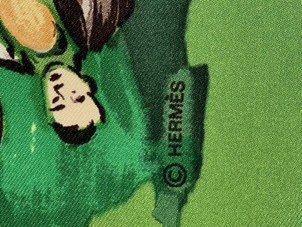 hermÈs vintage silk scarf concerto green by jean louis clerc 1996 w/box