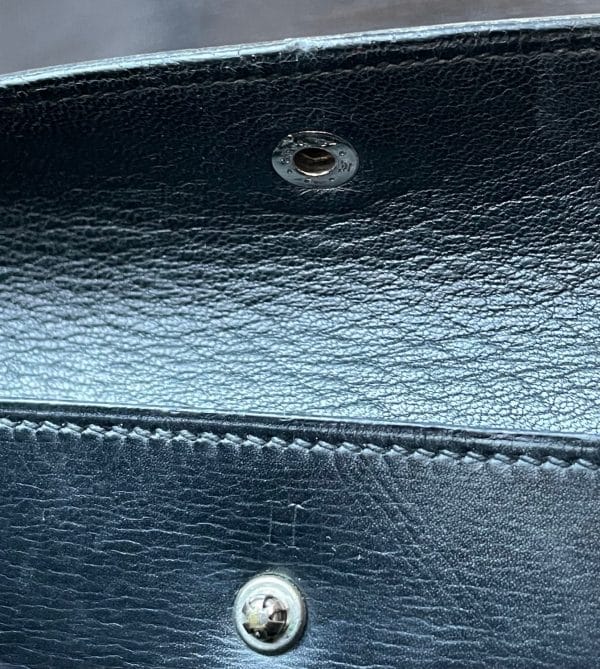 hermÈs vintage box calf leather black bag 1952