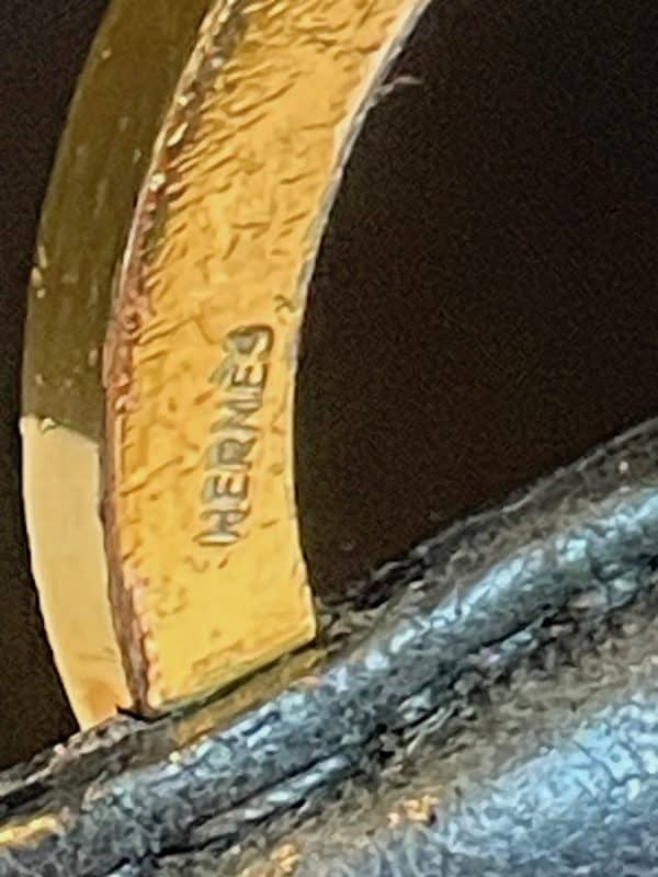 hermÈs vintage box calf leather black bag 1952