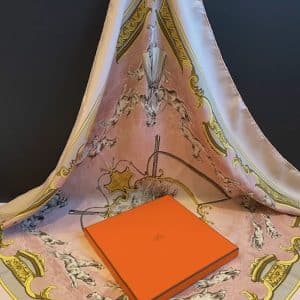 hermÈs vintage silk scarf chiens et valets by charles hallo 1963 collector w/box