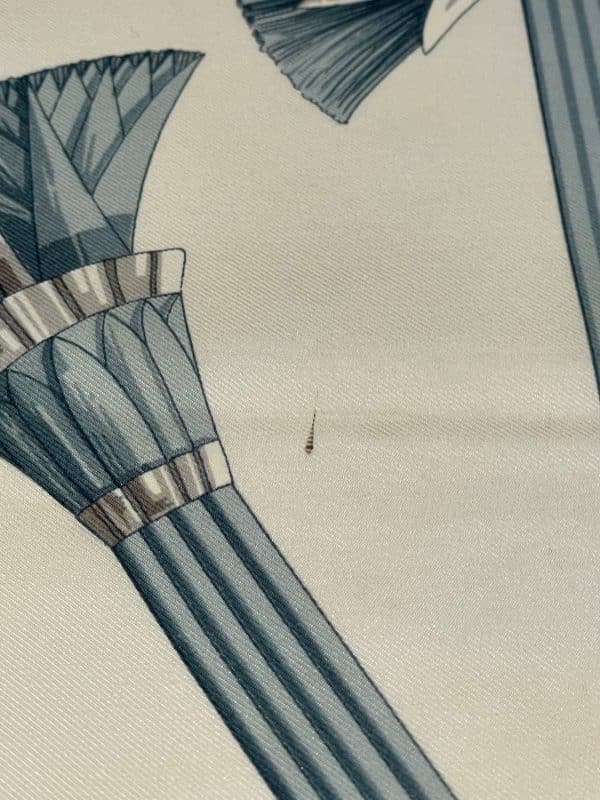 hermÈs vintage silk scarf egypte blue by caty latham 1970 w/box