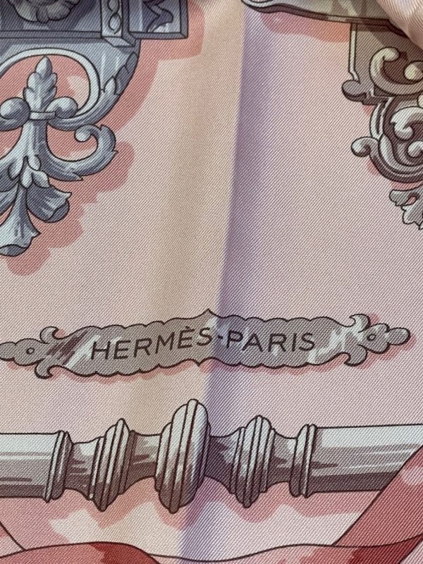 hermÈs vintage silk scarf ferronnerie by caty latham 1970 w/box