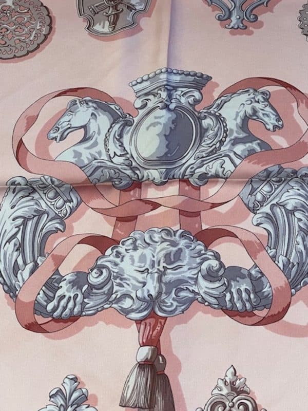 hermÈs vintage silk scarf ferronnerie by caty latham 1970 w/box