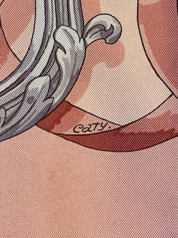 hermÈs vintage silk scarf ferronnerie by caty latham 1970 w/box