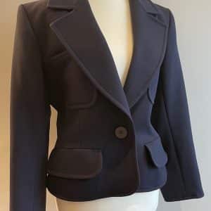 saint laurent rive gauche ysl vintage navy blazer catwalk c.1970 1980