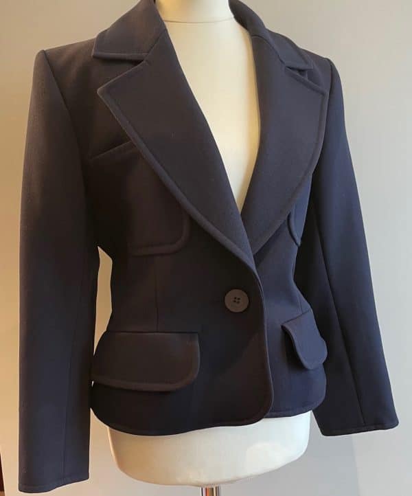 saint laurent rive gauche ysl vintage navy blazer catwalk c.1970 1980