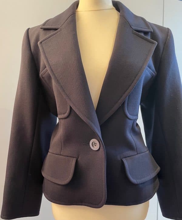 saint laurent rive gauche ysl vintage navy blazer catwalk c.1970 1980