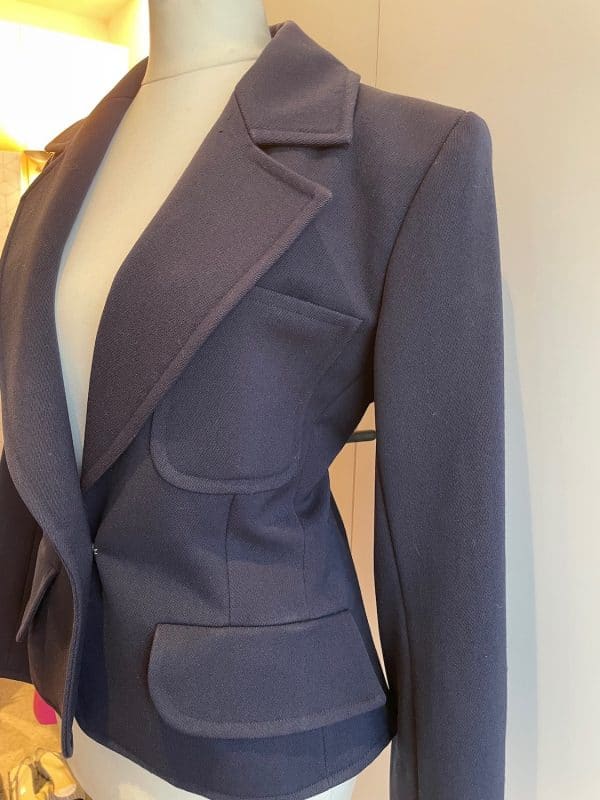 saint laurent rive gauche ysl vintage navy blazer catwalk c.1970 1980