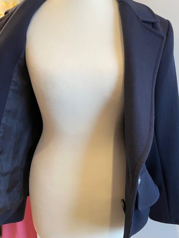 saint laurent rive gauche ysl vintage navy blazer catwalk c.1970 1980