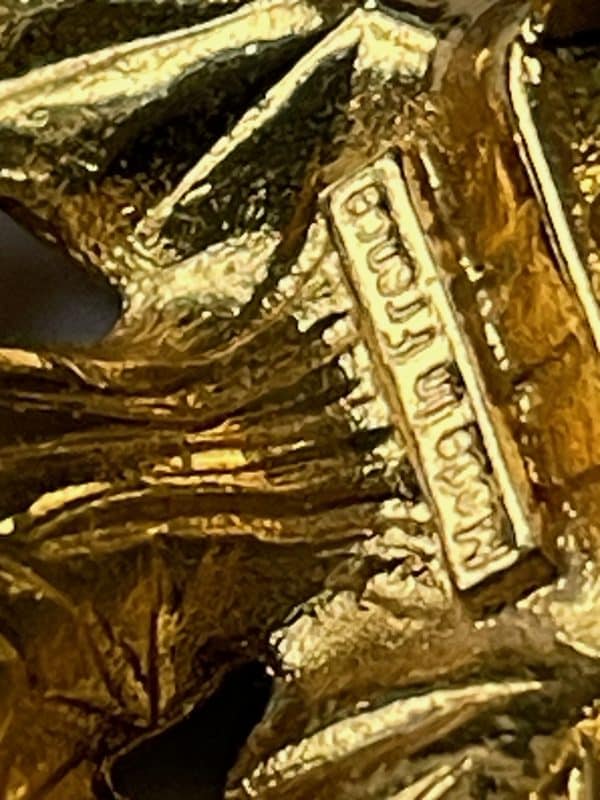 yves saint laurent vintage by robert goossens ysl leaf diamenté coloured earrings 1983