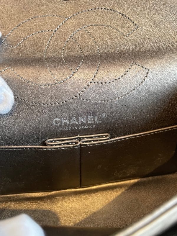 chanel aged calfskin quilted reissue 2.55 double flap bag c.2012