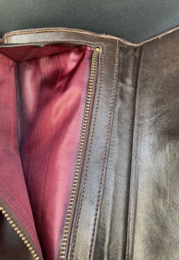 chanel vintage lambskin purse clutch fringe tassel cc logo c. 1990 w/box