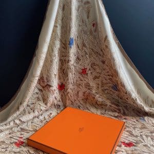 hermÈs vintage silk scarf les blÉs by hugo grygkar c.1955 w/box