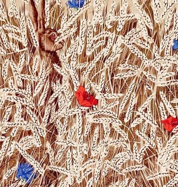 hermÈs vintage silk scarf les blÉs by hugo grygkar c.1955 w/box