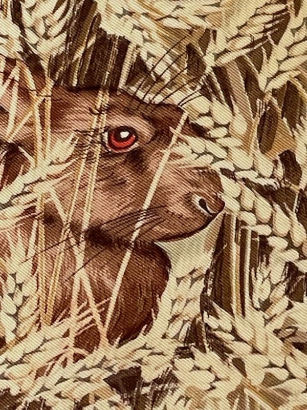 hermÈs vintage silk scarf les blÉs by hugo grygkar c.1955 w/box