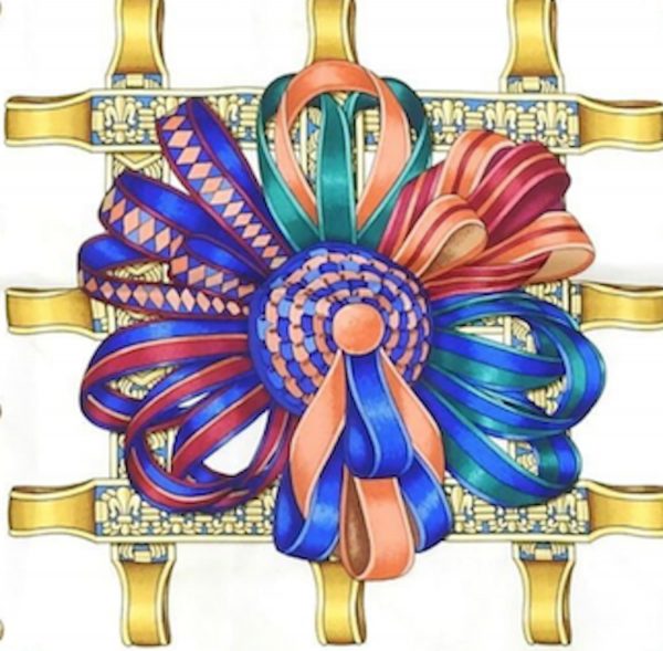 hermÈs vintage silk scarf les rubans du cheval red by joachim metz 1993 w/box