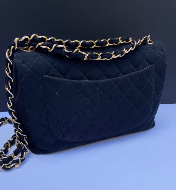 chanel vintage maxi jumbo timeless diamond quilted cc logo black bag 1996