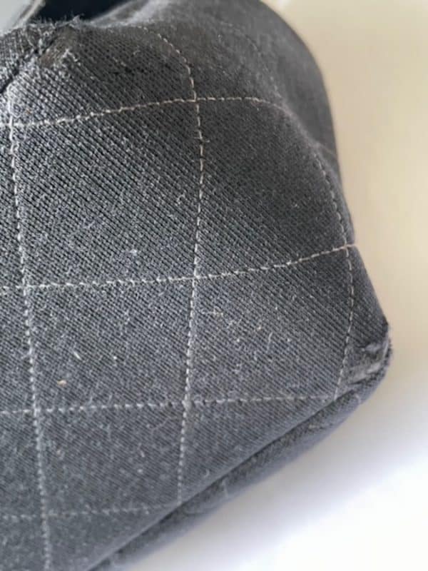 chanel vintage maxi timeless diamond quilted cc logo jersey black bag 1996