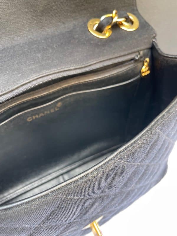 chanel vintage maxi jumbo timeless diamond quilted cc logo black bag 1996