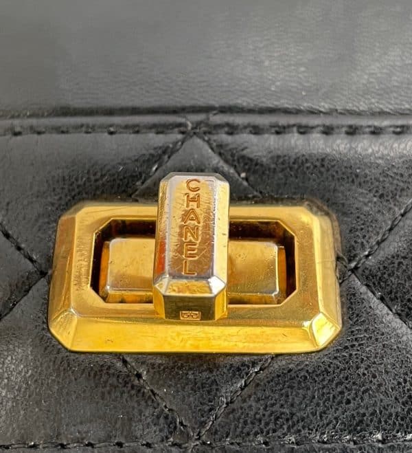 chanel vintage quilted lambskin double shoulder gst tote shopping bag c.1990s