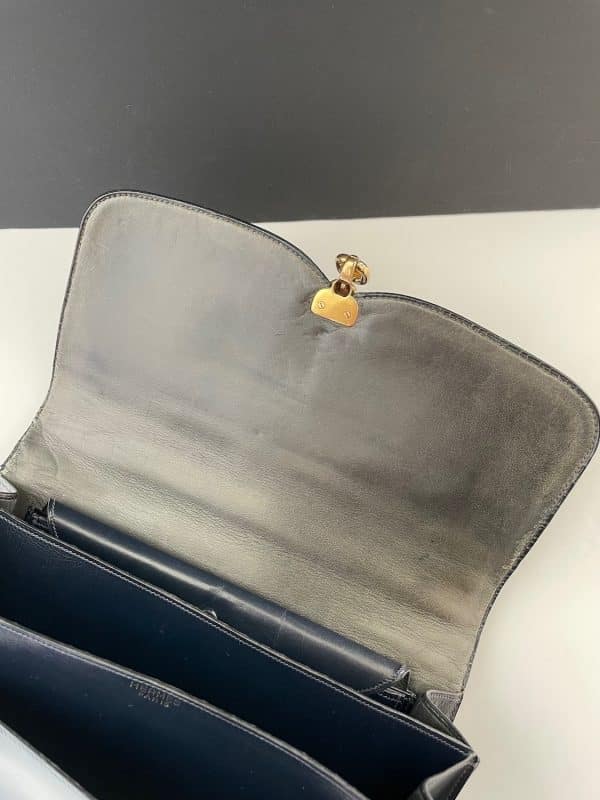 hermÈs vintage calf box leather chaîne d'ancre gold hardware bag w/box c.1960s