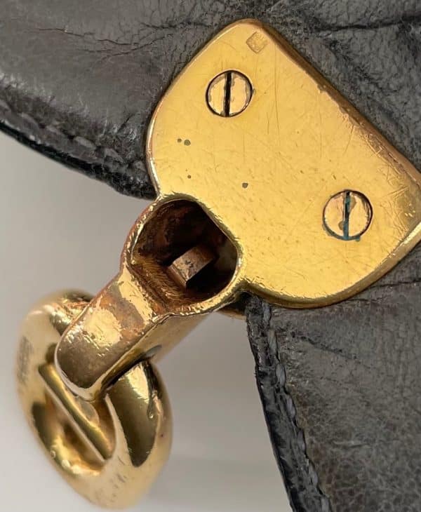 hermÈs vintage calf box leather chaîne d'ancre gold hardware bag w/box c.1960s