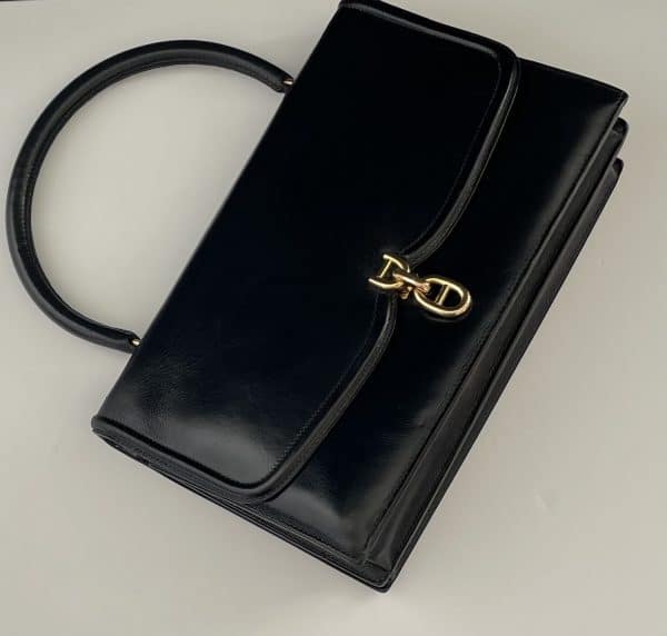 hermÈs vintage calf box leather chaîne d'ancre gold hardware bag w/box c.1960s