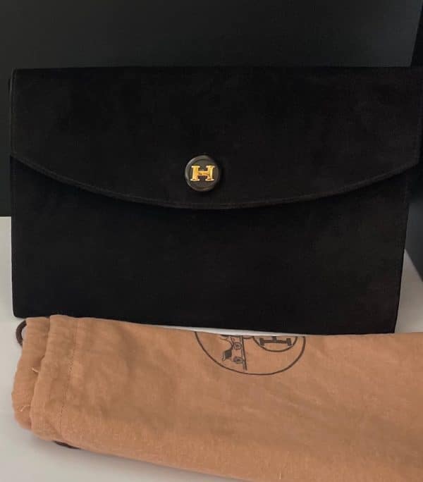hermÈs vintage constance h rio clutch pochette black 1994