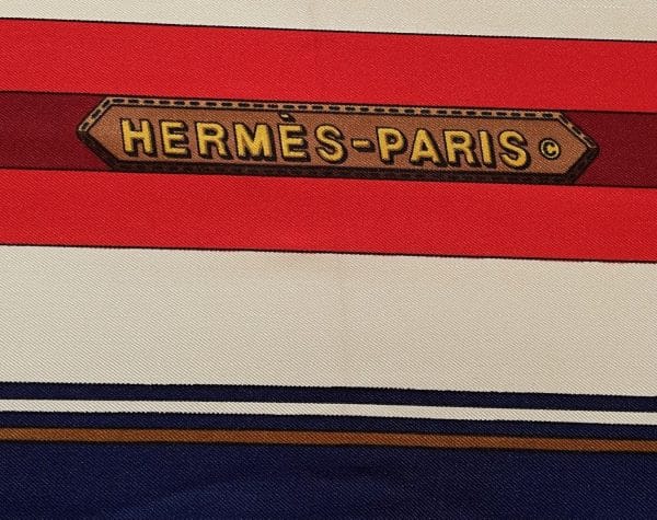 hermÈs vintage silk scarf les sangles by joachim metz 1985 w/box