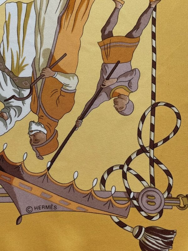 hermÈs vintage silk scarf ombrelles et parapluies by hubert de watrigant 1998 w/box