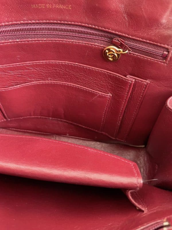 chanel vintage camera bag cc logo leather & chevron shoulder bag c.1989