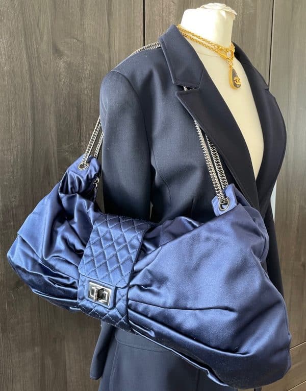 chanel large quilted 2.55 shoulder bag bow butterfly c.2008 2009