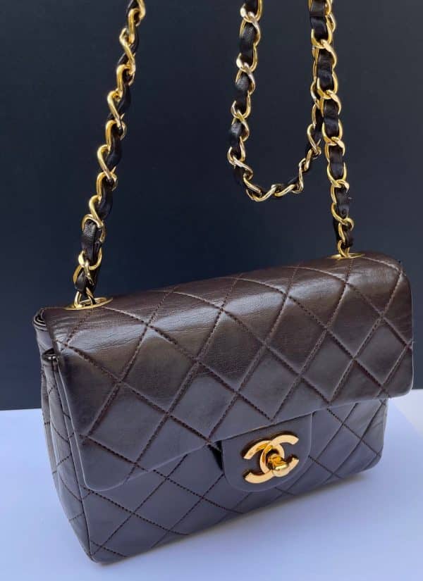 chanel vintage mini classic timeless bag cc logo c.1989 1990