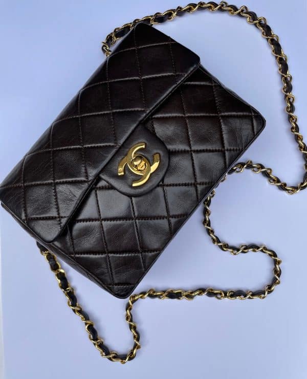 chanel vintage mini classic timeless bag cc logo c.1989 1990
