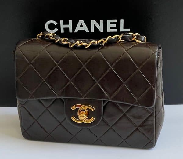 chanel vintage mini classic timeless bag cc logo c.1989 1990