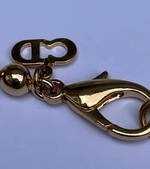 christian dior necklace cd logo double sphere gold ball chain