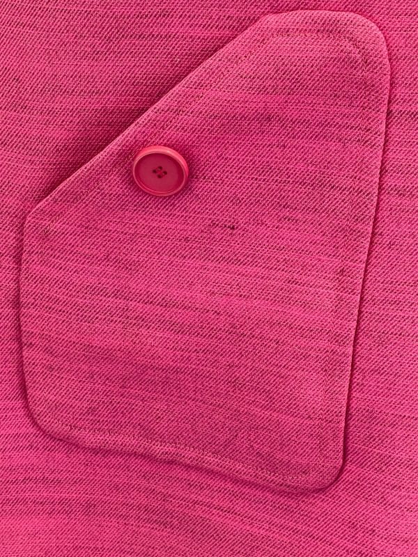 givenchy paris vintage hot pink 60s 70s sleeveless asymmetric dress