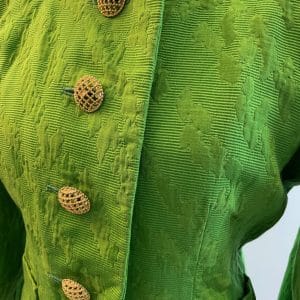 yves saint laurent vintage green damask jacket archives collection 1989