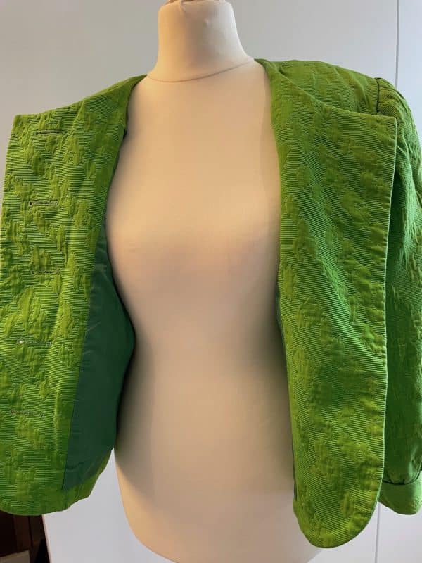 yves saint laurent vintage green damask jacket archives collection 1989