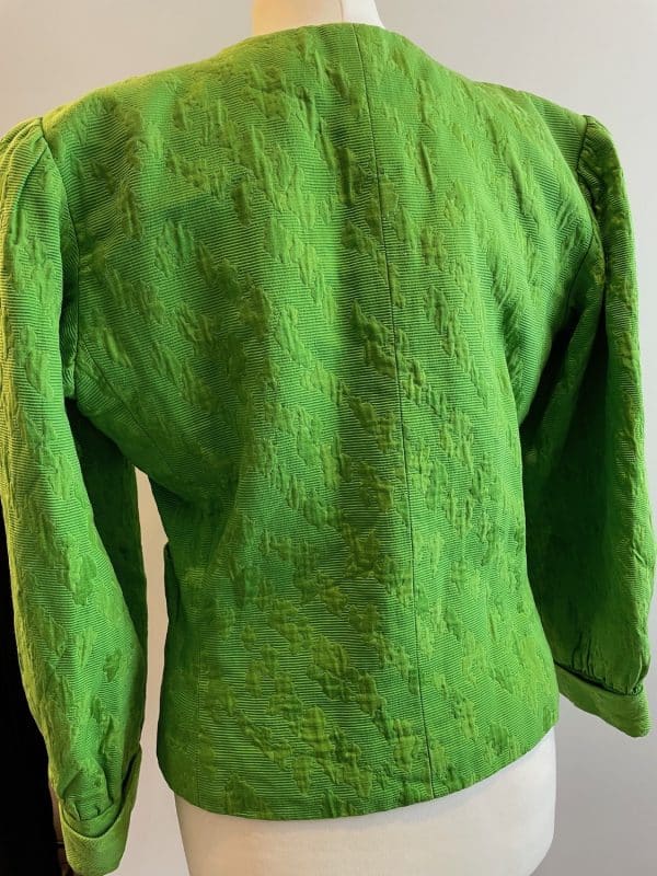 yves saint laurent vintage green damask jacket archives collection 1989