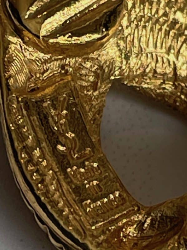 yves saint laurent ysl vintage gold & pearl drop dangling earrings c.1980s