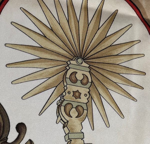 hermÈs vintage silk scarf les eperons by françoise de la perrière 1974 w/box