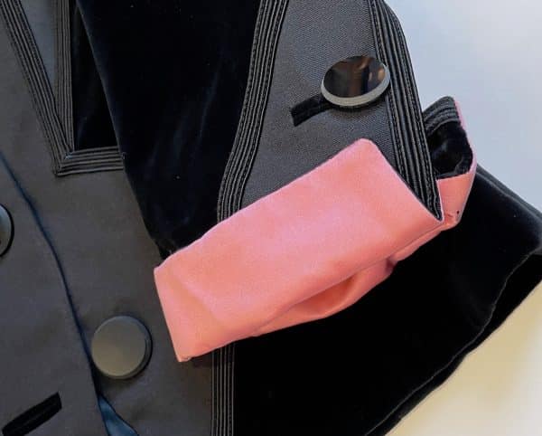 saint laurent rive gauche vintage black pink cubist jacket fall winter 1988