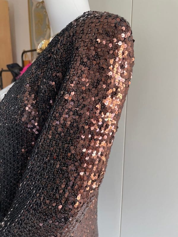 yves saint laurent rive gauche vintage sequins copper jacket blazer c.1980s