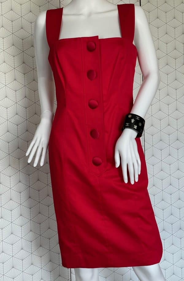 yves saint laurent variation vintage spencer red jacket dress day suit 1980s