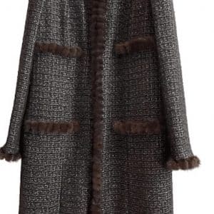 chanel coat iridescent tweed brown, black, gold & silver autumn 2003